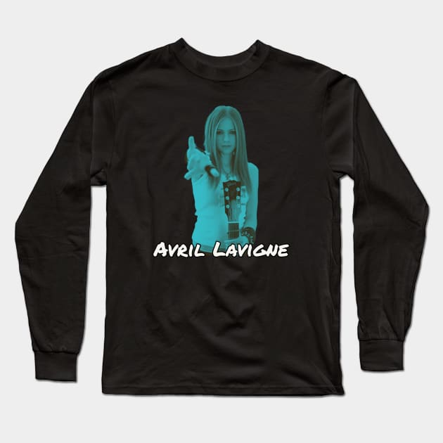 Retro Lavigne Long Sleeve T-Shirt by Defective Cable 